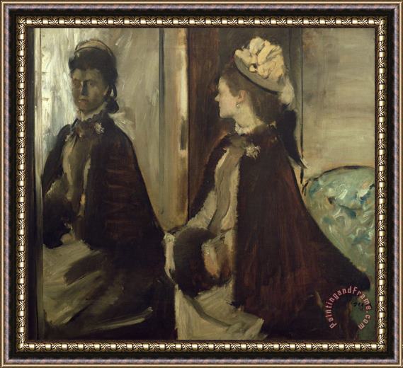 Edgar Degas Madame Jeantaud in the mirror Framed Print
