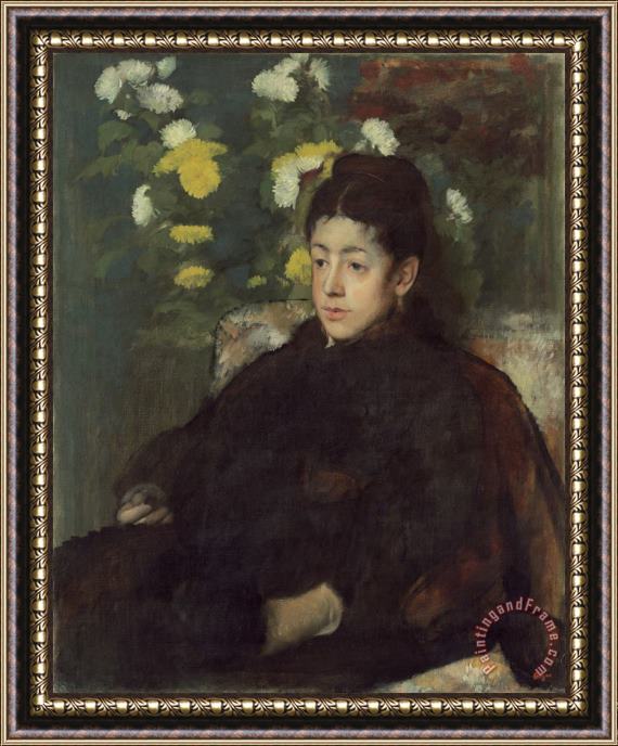 Edgar Degas Mademoiselle Malo Framed Painting
