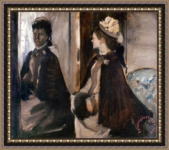 Edgar Degas Mrs Jeantaud in The Mirror Framed Print