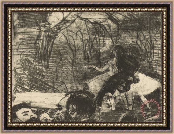 Edgar Degas On Stage (sur La Scene 3e Planche) Framed Print