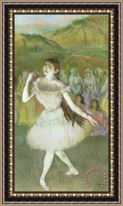 Edgar Degas Pink Dancer Framed Painting