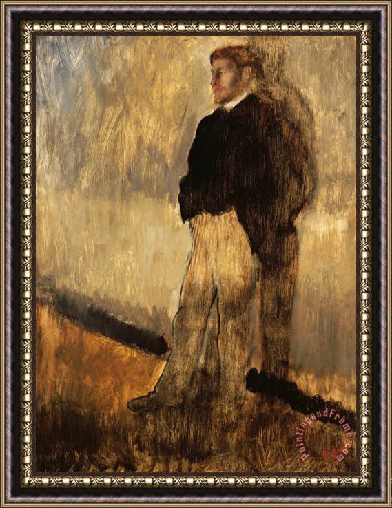 Edgar Degas Portrait of a Man Framed Print