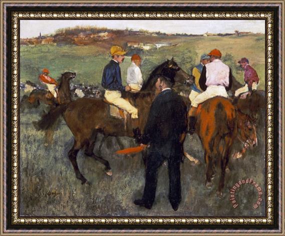 Edgar Degas Racehorses (leaving The Weighing) Framed Print