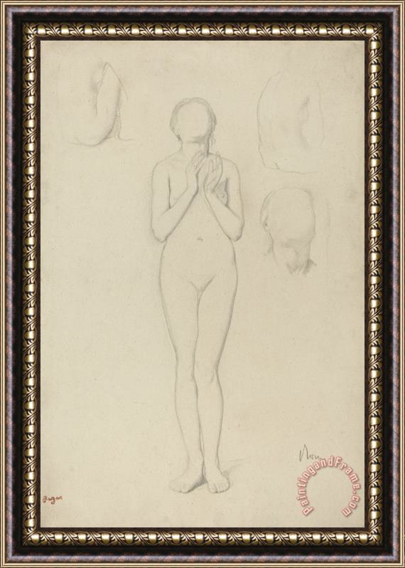 Edgar Degas Study of a Female Nude Framed Print