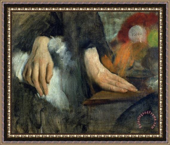Edgar Degas Study of Hands Framed Painting