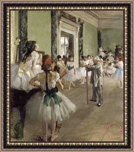 Edgar Degas The Ballet Class Framed Painting