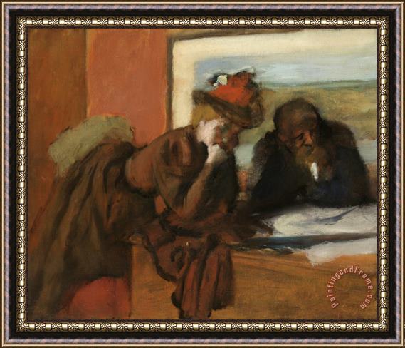 Edgar Degas The Conversation Framed Painting