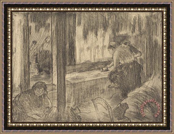Edgar Degas The Laundresses (les Blanchisseuses (la Repassage)) Framed Print