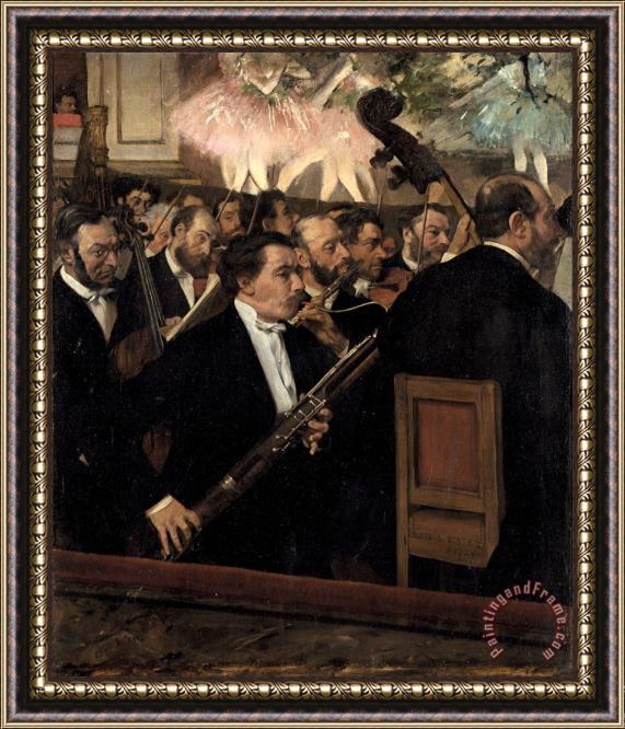 Edgar Degas The Orchestra at The Opera Framed Painting