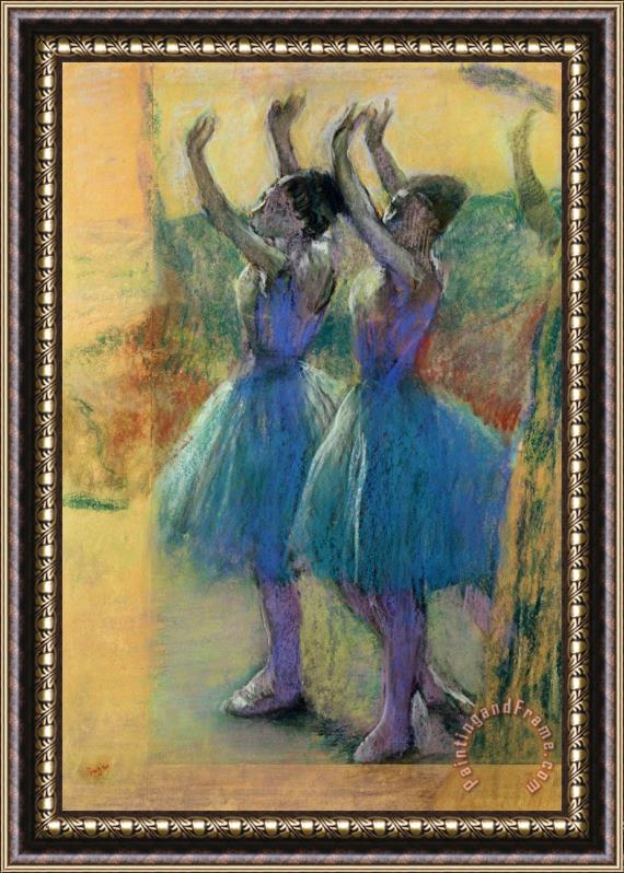 Edgar Degas Two Blue Dancers Framed Print