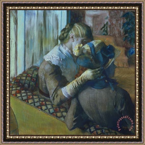 Edgar Degas Two Women Framed Painting
