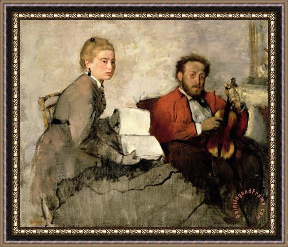 Edgar Degas Violinist and Young Woman Framed Painting
