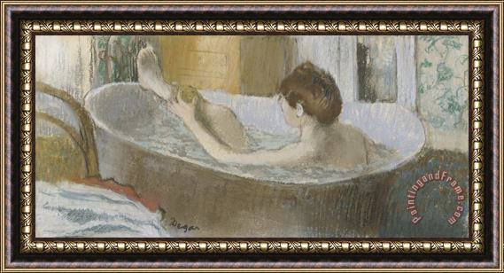 Edgar Degas Woman in Her Bath, Sponging Her Leg Framed Print