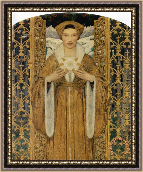Edgar Maxence The Snow Queen Framed Painting