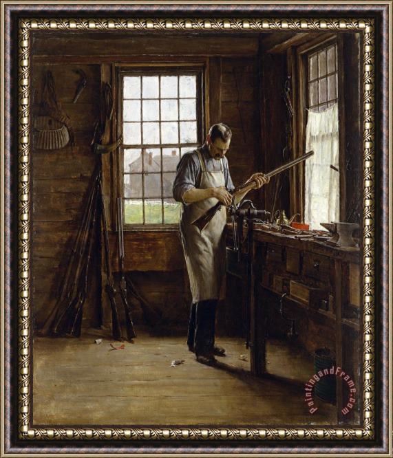 Edgar Melville Ward The Gunsmith Shop Framed Painting