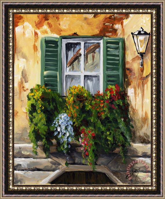 Edit Voros Balcony Of Napoly Framed Painting
