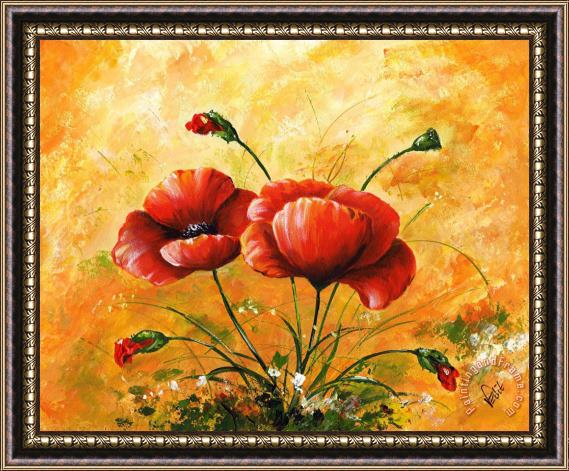Edit Voros My poppies Framed Painting