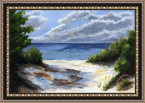 Edit Voros Seascape Of Tuscany Framed Painting