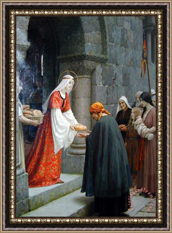 Edmund Blair Leighton The Charity of St. Elizabeth of Hungary Framed Print