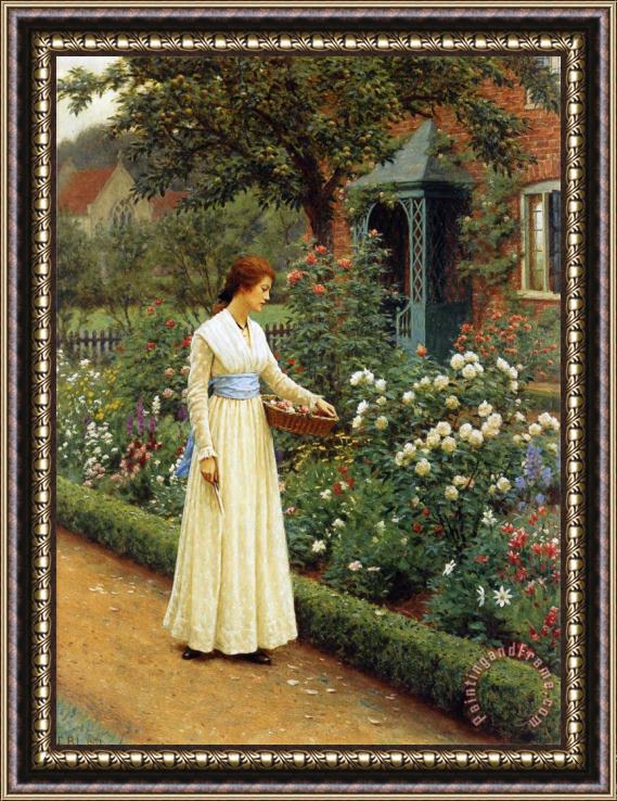 Edmund Blair Leighton The Fate of The Rose Framed Painting