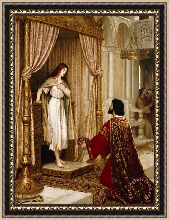 Edmund Blair Leighton The King And The Beggar Maid Framed Painting