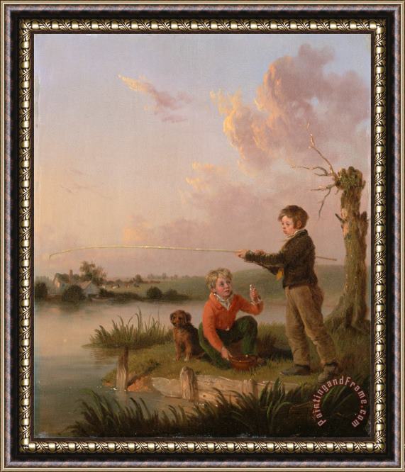 Edmund Bristow The Young Anglers Framed Painting