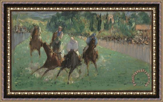 Edouard Manet At The Races Framed Print