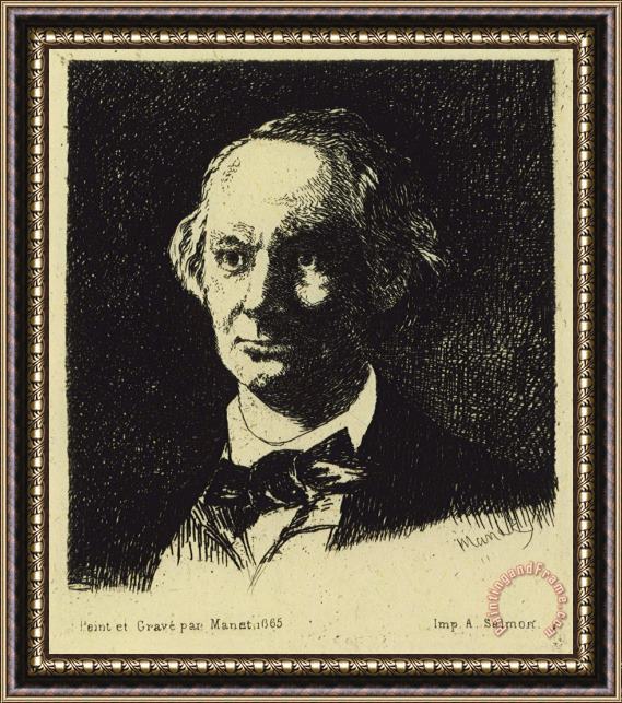 Edouard Manet Baudelaire Framed Painting