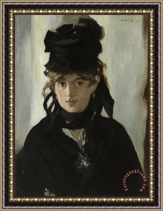 Edouard Manet Berthe Morisot With A Bouquet Of Violets Framed Painting