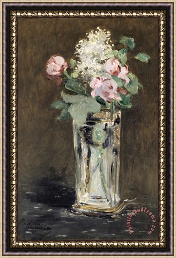 Edouard Manet Flowers in a Crystal Vase, 1882 Framed Painting