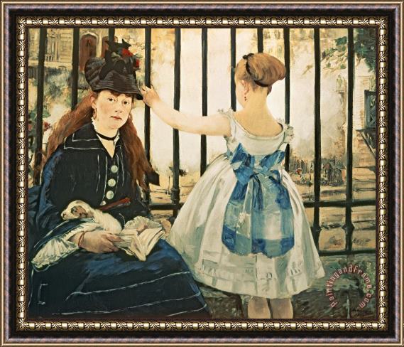 Edouard Manet Gare St Lazare Framed Painting