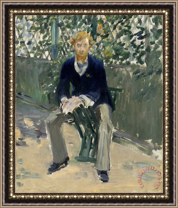 Edouard Manet George Moore in The Artist's Garden Framed Painting