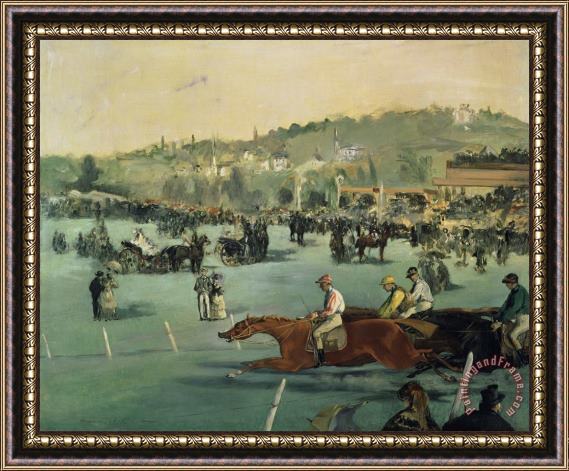 Edouard Manet Horse Racing Framed Print