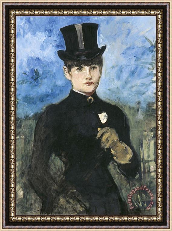 Edouard Manet Horsewoman, Fullface Framed Painting