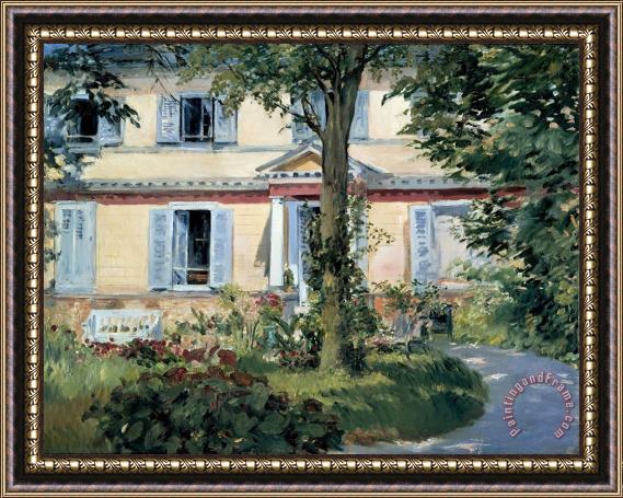 Edouard Manet Landhaus in Rueil Framed Painting