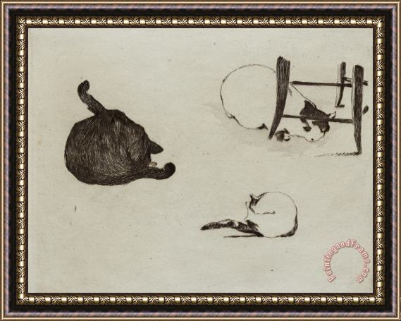 Edouard Manet Les Chats Framed Print