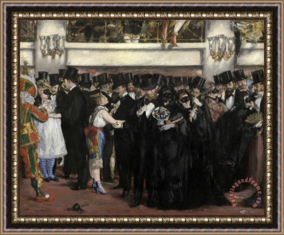 Edouard Manet Masked Ball at The Opera Framed Print