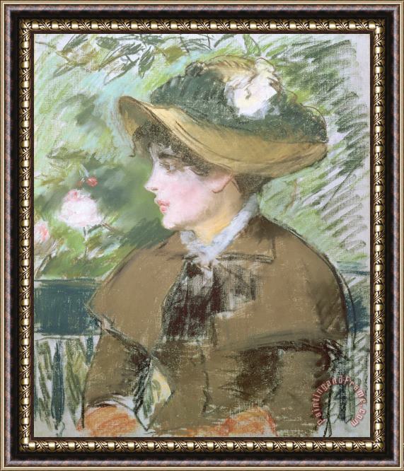 Edouard Manet On the Bench Framed Print