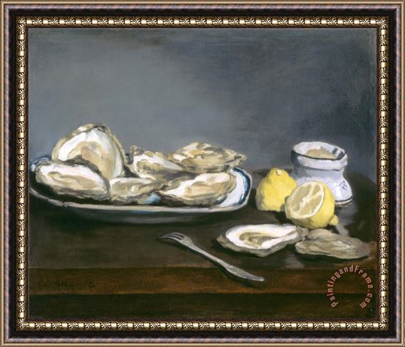 Edouard Manet Oysters Framed Painting