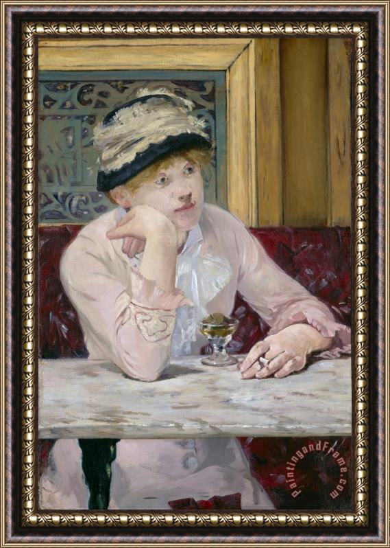 Edouard Manet Plum Brandy Framed Painting