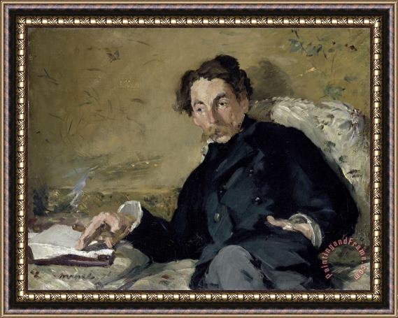 Edouard Manet Stephane Mallarme Framed Painting