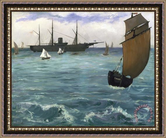 Edouard Manet The 'kearsarge' at Boulogne Framed Painting