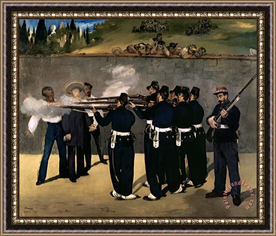 Edouard Manet The Execution of the Emperor Maximilian Framed Painting