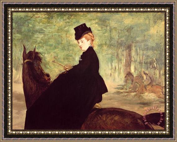 Edouard Manet The Horsewoman Framed Painting