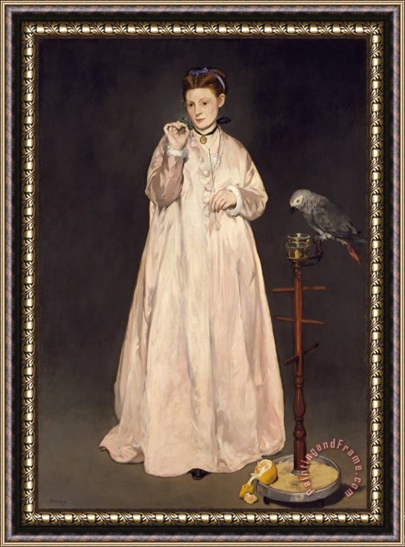 Edouard Manet Young Lady in 1866 Framed Painting