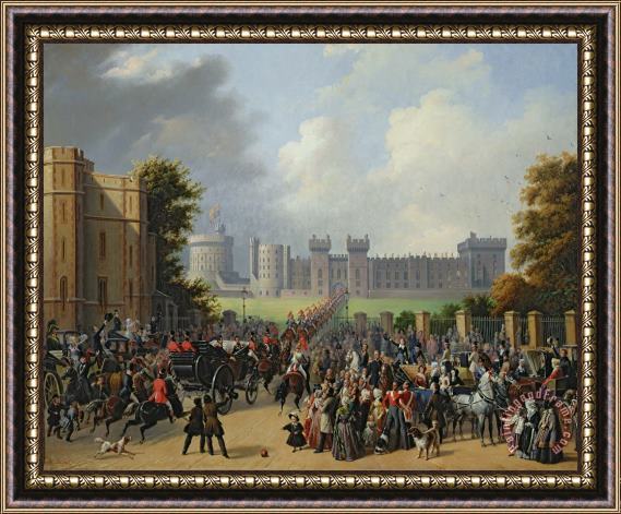 Edouard Pingret The Arrival of Louis-Philippe Framed Print