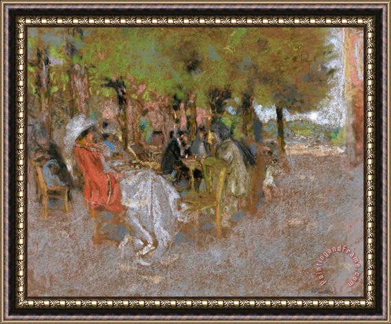 Edouard Vuillard Personnages Sous Les Arbres Framed Painting