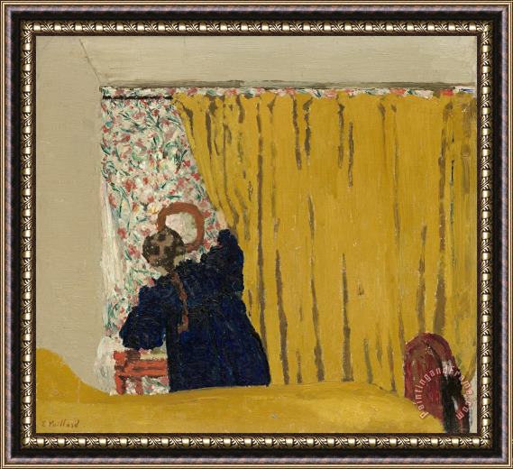 Edouard Vuillard The Yellow Curtain Framed Painting