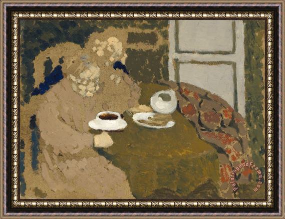 Edouard Vuillard Two Women Drinking Coffee Framed Print