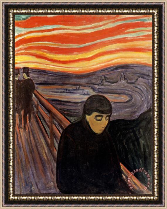 Edvard Munch Despair 1894 Framed Print